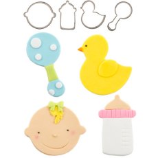 画像1: 〒クッキー型セット4個／ベビー【ステンレス】 (1)