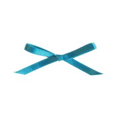 画像1: 〒 細いサテンリボン（2m）ティールブルー (1)