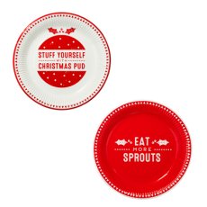 画像1: 〒紙皿（23cm）HO HO HO クリスマス／8枚入 (1)