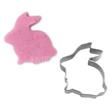 画像2: 〒 抜き型（超ミニ）ダブルカッター（Stadter）座って丸くなってるウサギ 1.5cm【ステンレス】 (2)
