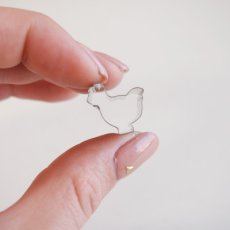 画像2: 〒 抜き型（超ミニ）ダブルカッター（Stadter）ニワトリ 1.5cm【ステンレス】 (2)