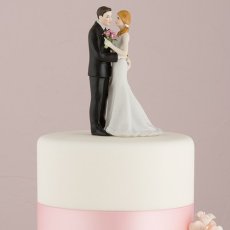 画像1: ウエディングケーキトッパー／腰に手をまわす花婿 (1)