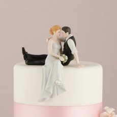 画像1: ウエディングケーキトッパー／座っている２人 (1)