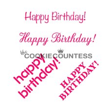 画像1: 〒 CC ステンシル／Happy Birthday（4種類）＜0017＞ (1)