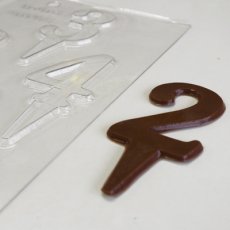 画像1: 〒 CK チョコレート型ピック／数字 (1)