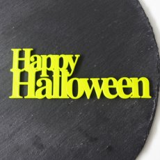 画像2: 〒 ケーキプレート／Happy Halloween（ライムグリーン）1枚 (2)
