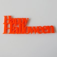 画像2: 〒 ケーキプレート／Happy Halloween（オレンジ）1枚 (2)