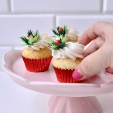 画像1: 〒 ケーキピック／ミニ★クリスマスリーフ（3本入） (1)