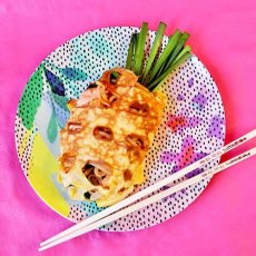 画像1: 〒プラスチック皿／ネオンフローラル (1)