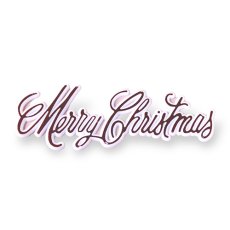 画像1: 〒 ケーキプレート／Merry Christmas 白ラメ（1枚） (1)