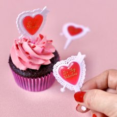 画像1: 〒 ケーキピック／レトロ・バレンタイン（３本入）Be My Valentine (1)