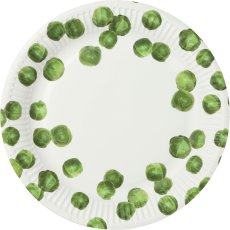 画像3: 紙皿（20cm）芽キャベツ柄（スプラウト）8枚入 (3)