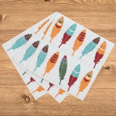 画像1: 〒 紙ナプキン（25cm）インディアン／ 20枚入 (1)