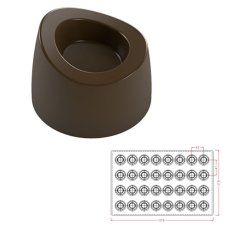 画像1: ポリカーボネート製 チョコレート型／352 ボンボンショコラ（10g）29mm (1)