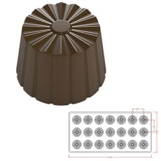 画像1: ポリカーボネート製 チョコレート型／和風味にぴったりな菊紋（12g）30mm (1)