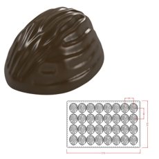 画像1: ポリカーボネート製 チョコレート型／クルミ（10g） (1)