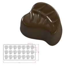 画像1: ポリカーボネート製 チョコレート型／葉っぱ（10g） (1)