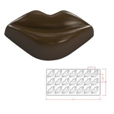 画像1: ポリカーボネート製 チョコレート型／唇（13g）50x25x18mm (1)