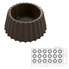 画像1: ポリカーボネート製 チョコレート型／円形カップ型（9g）36mm (1)