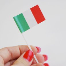 画像2: 〒 ケーキピック／イタリア国旗（6本入）プラ製 (2)