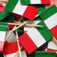 画像4: 〒 ケーキピック／イタリア国旗（6本入）プラ製 (4)