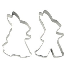 画像1: 〒 クッキー型（Stadter）2個セット/ウサギカップル (1)
