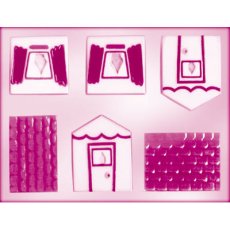 画像2: 〒 CK チョコレート型（立体3D組み立て）お菓子の家 (2)